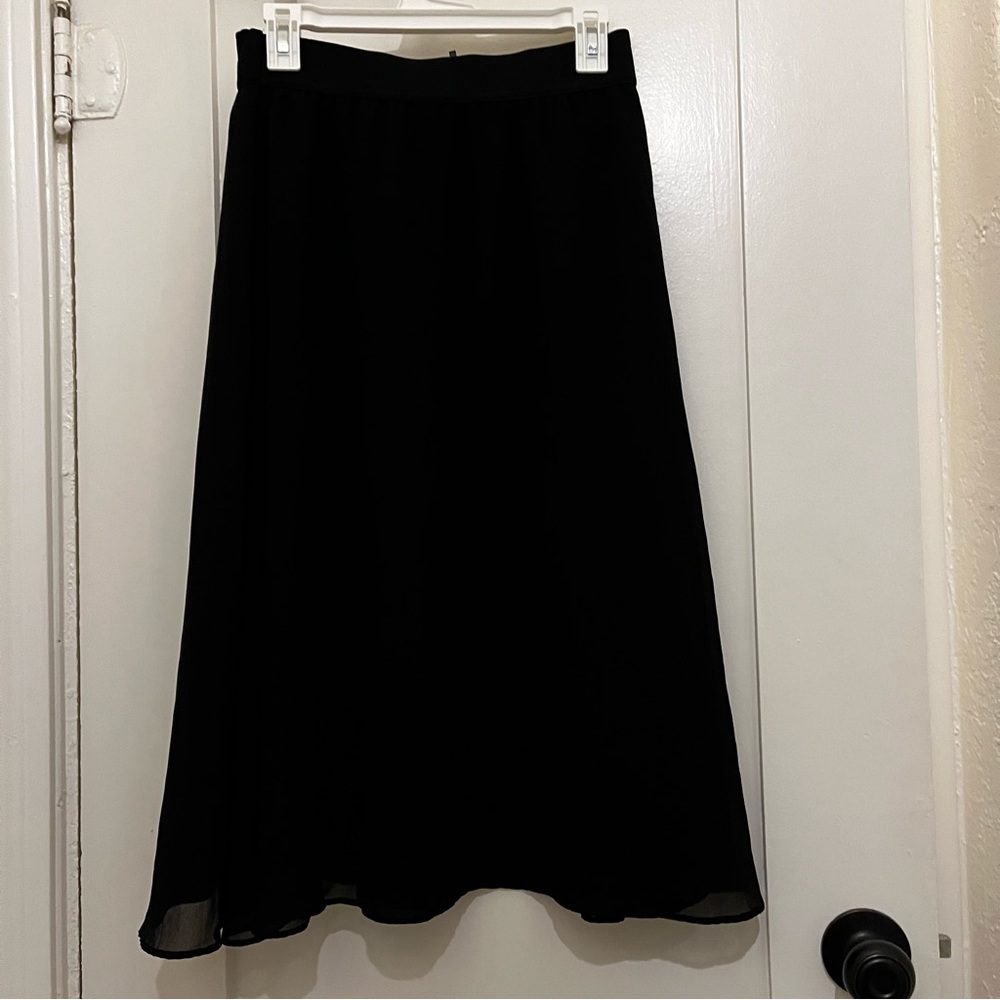 DKNY Black A-Line Women's Midi Skirt - Size M - Picture 9 of 11